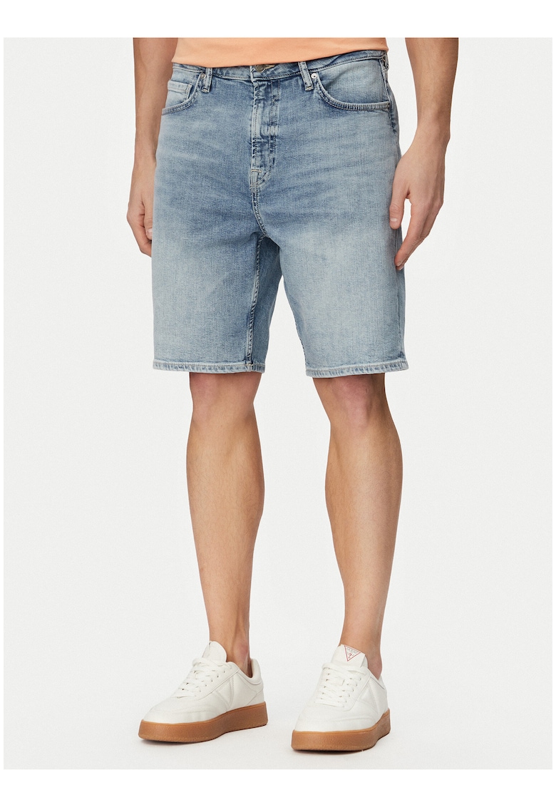 Pantaloni scurti albastru - bumbac - regular fit - Albastru