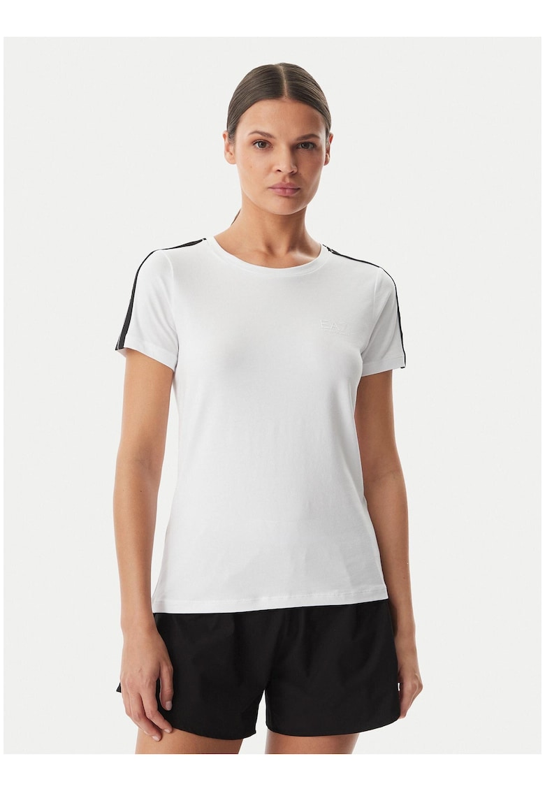 Tricou dama - alb - bumbac - croiala regular fit