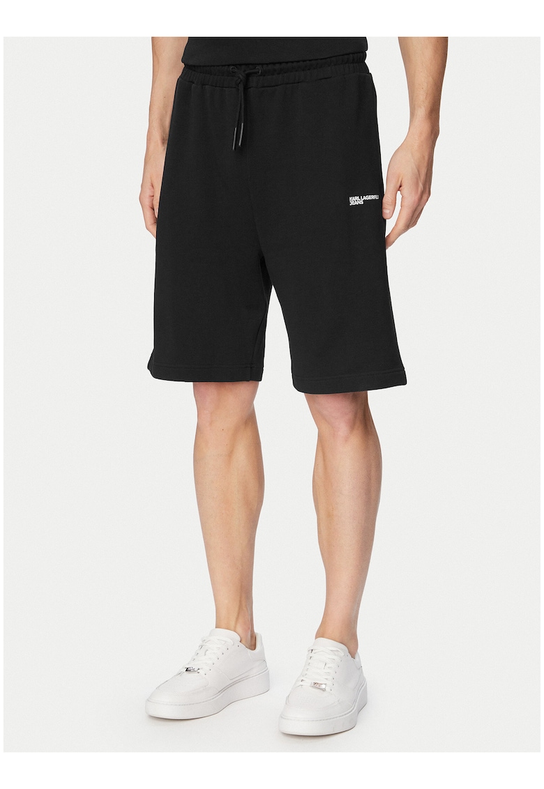 Pantaloni scurti barbati - confortabil - negru - bumbac organic