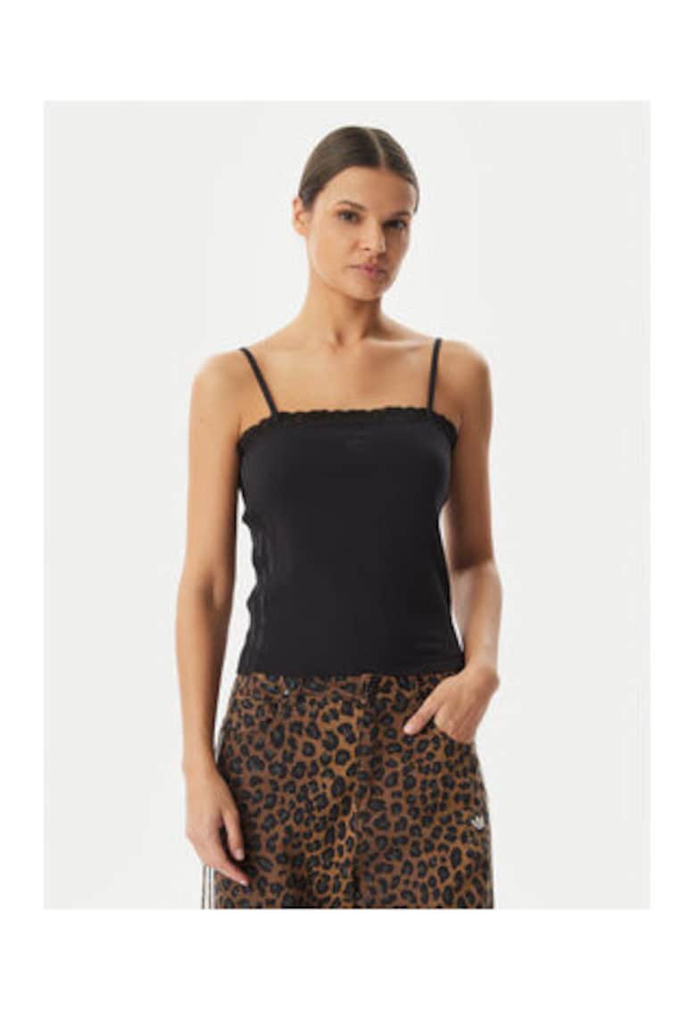 Top sport dama - negru - bumbac - 93% bumbac - 7% elastan