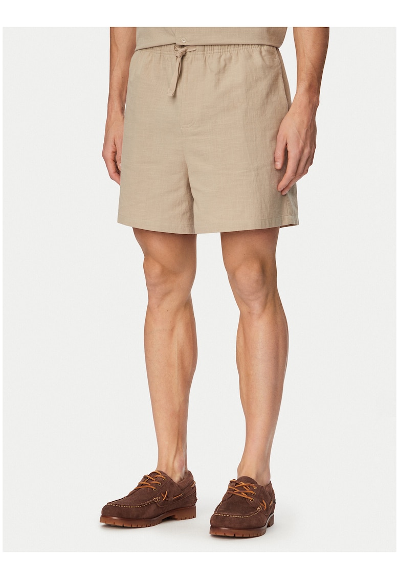 Pantaloni scurti barbati - bej - bumbac - croiala regular fit