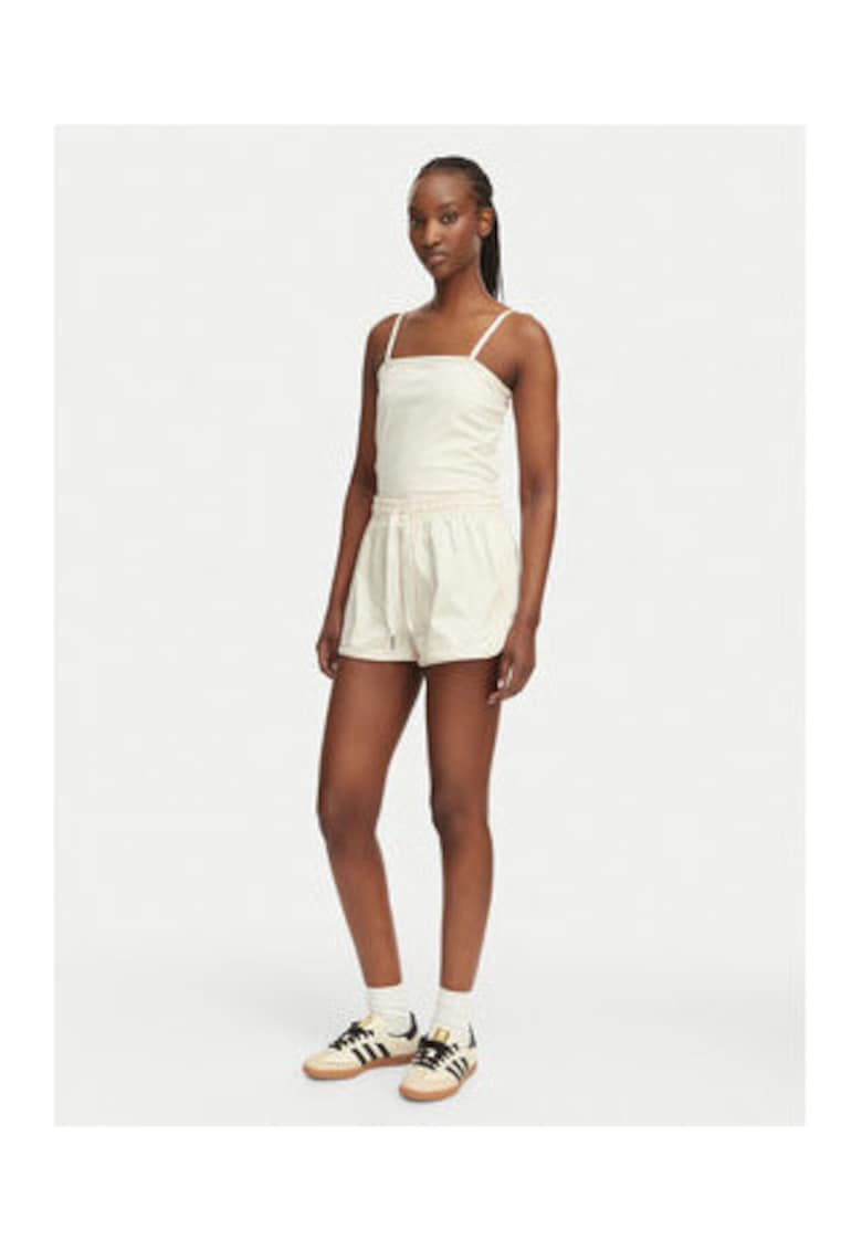 Top sport dama - bej - material elastic - imprimeu uniqwfw - Alb/Bej