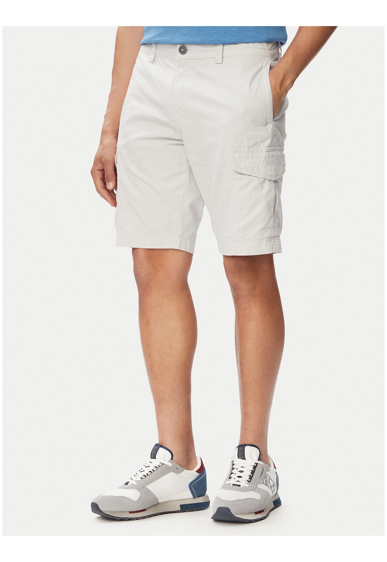 Pantaloni scurti barbati - casual - bej - bumbac
