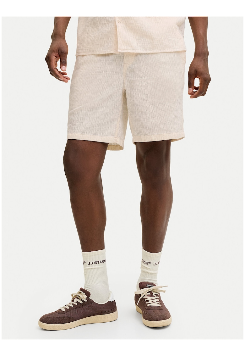 Pantaloni barbati - casual - bej - bumbac si bumbac organic