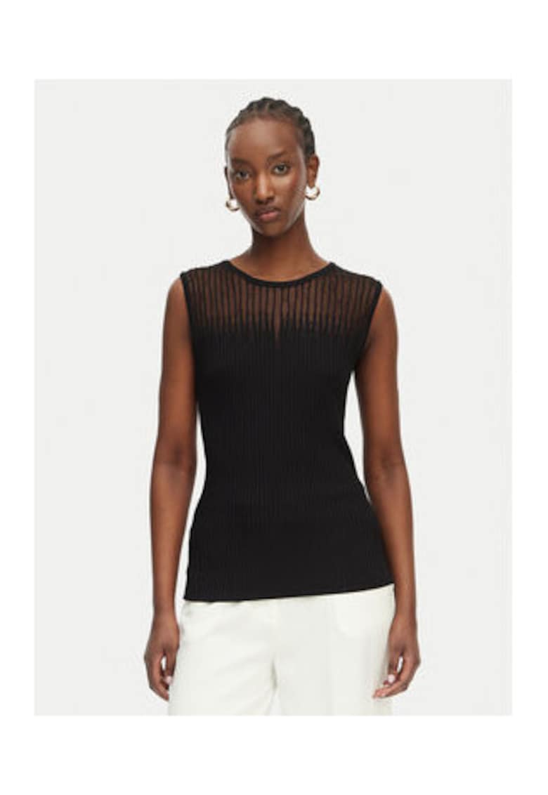 Bluza dama - neagra - viscoza/poliester/poliamida - stil casual -