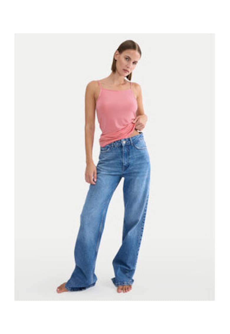 Top dama - roz - viscoza - slim fit