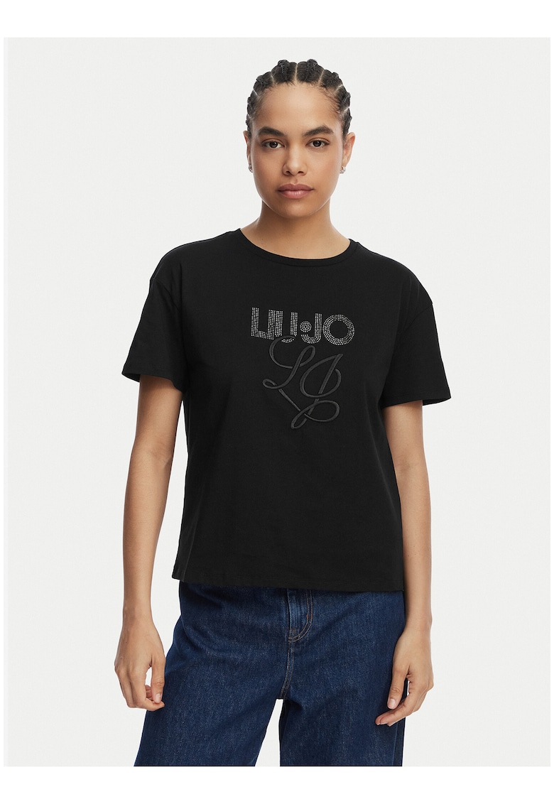 Tricou dama - negru - bumbac - croiala regular fit