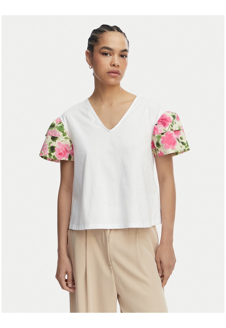 Tricou dama - alb - bumbac 100%