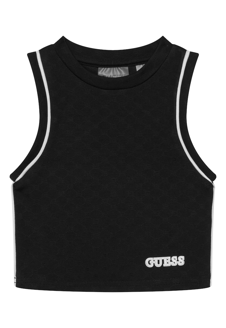 Maiou sport copii - negru - slim fit - poliester/viscoza/elastan - pentru fete
