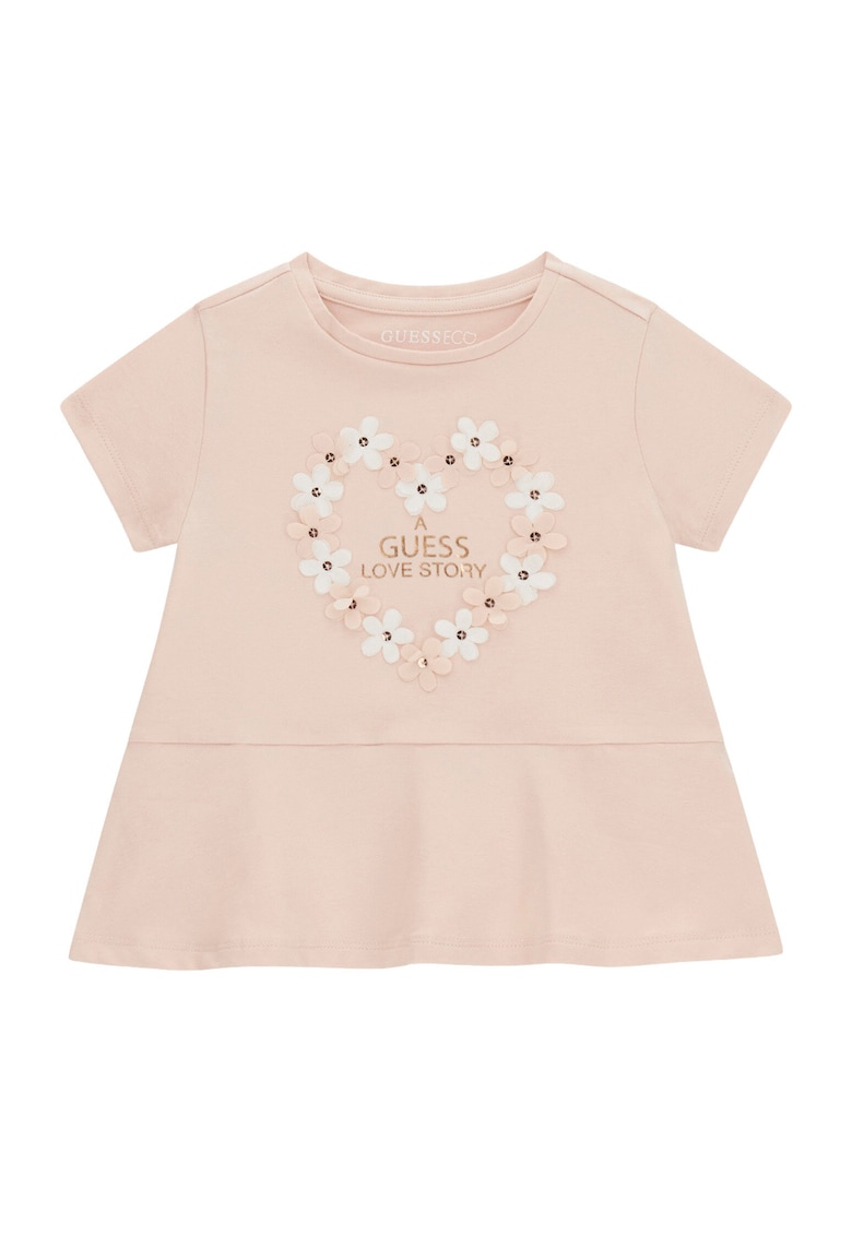 Tricou fete - roz - bumbac - imprimeu grafic