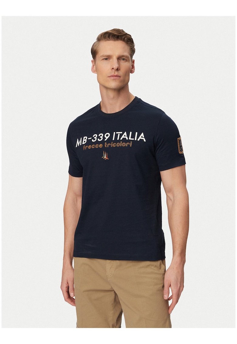 Tricou Barbati - grafic - bleumarin - bumbac
