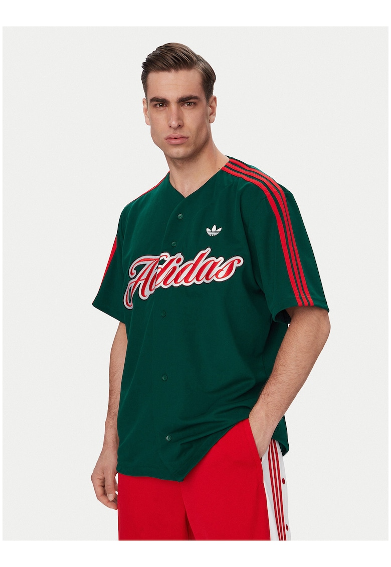 Tricou barbati - verde reciclat - Rosu/Verde