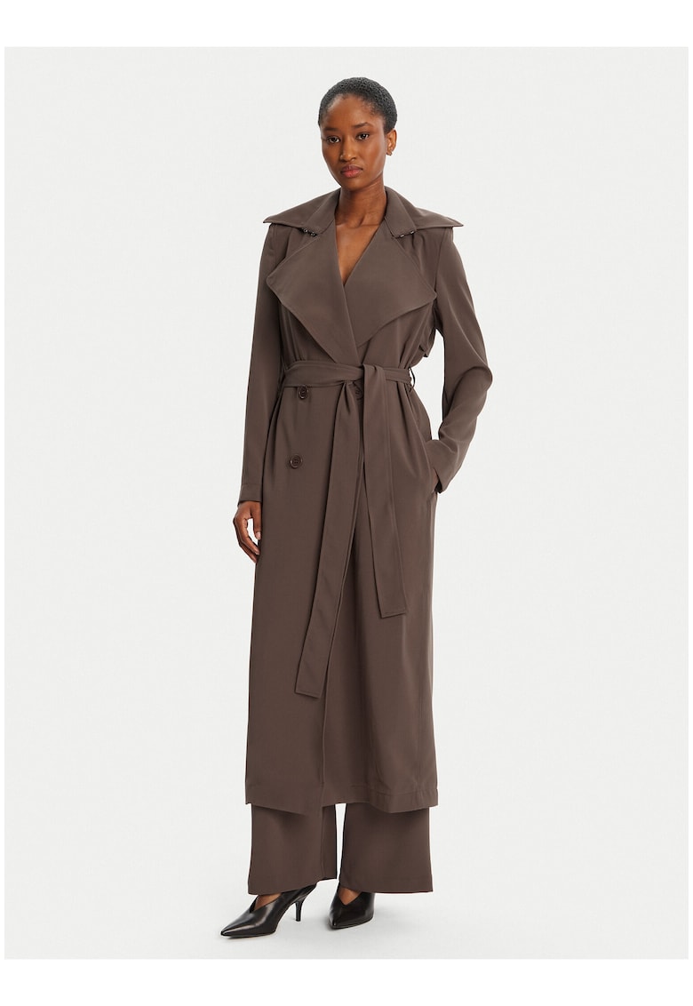 Palton dama - casual - maro - poliester -