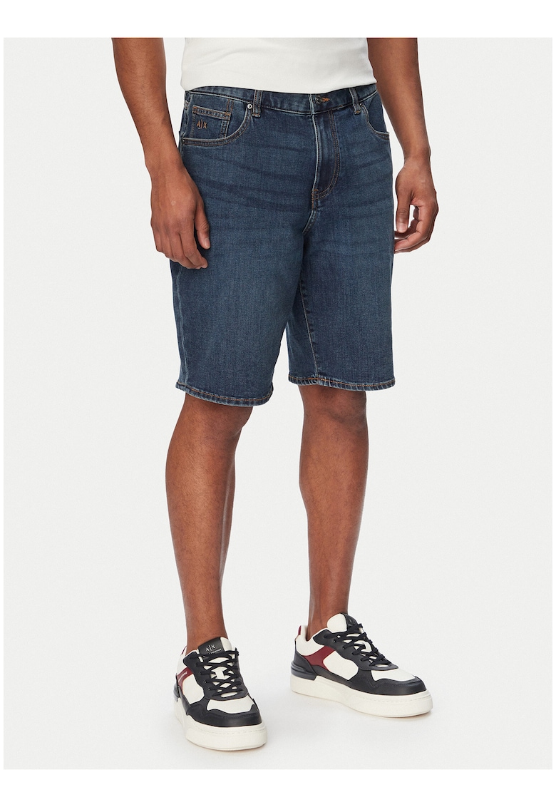 Pantaloni barbati - denim - casual - bleumarin - bumbac|poliester