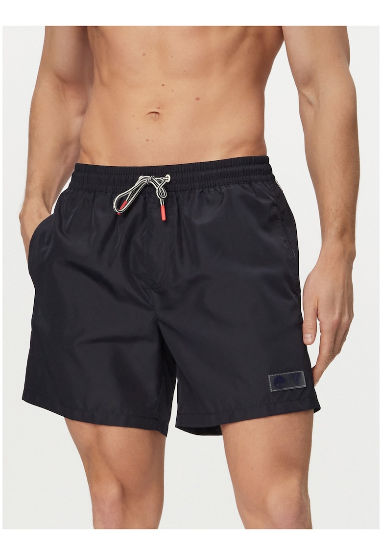 Pantaloni scurti de baie barbati - bleumarin - poliester - imprimeu uni