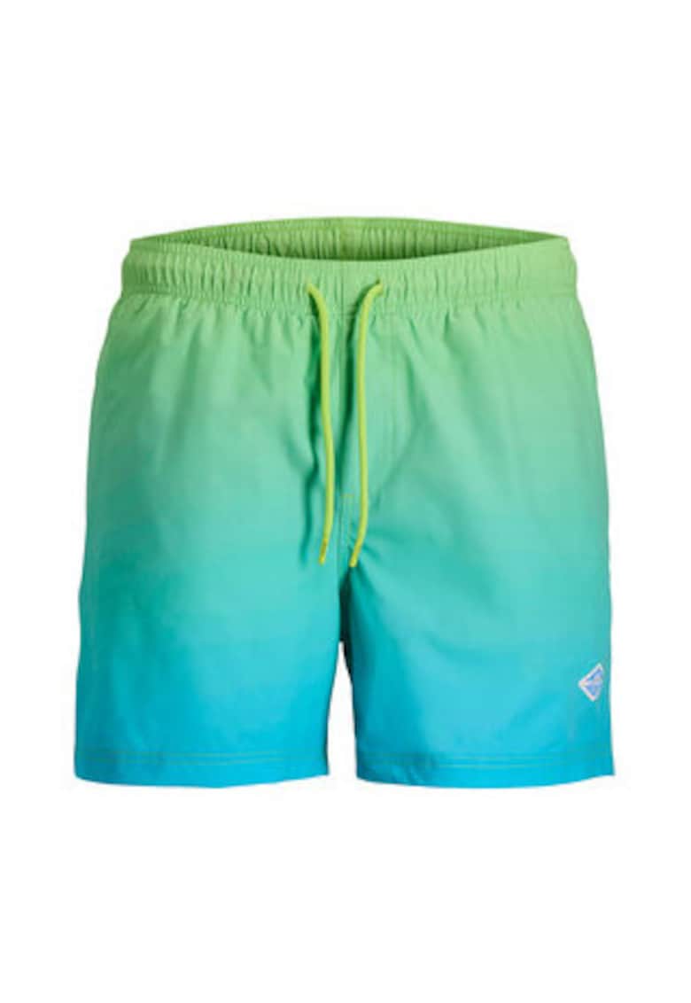 Pantaloni scurti de baie barbati - poliester reciclat - croiala regular fit - Verde/Albastru