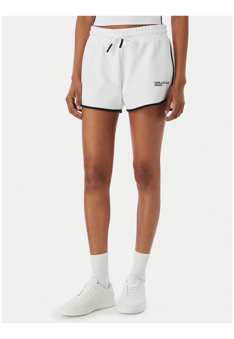Pantaloni scurti sport dama - alb - bumbac
