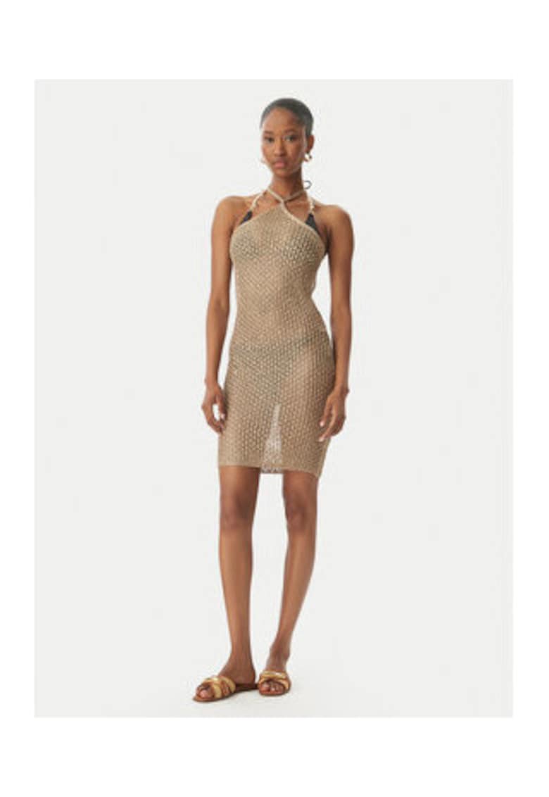 Rochie plaja bej fara maneci - Bej