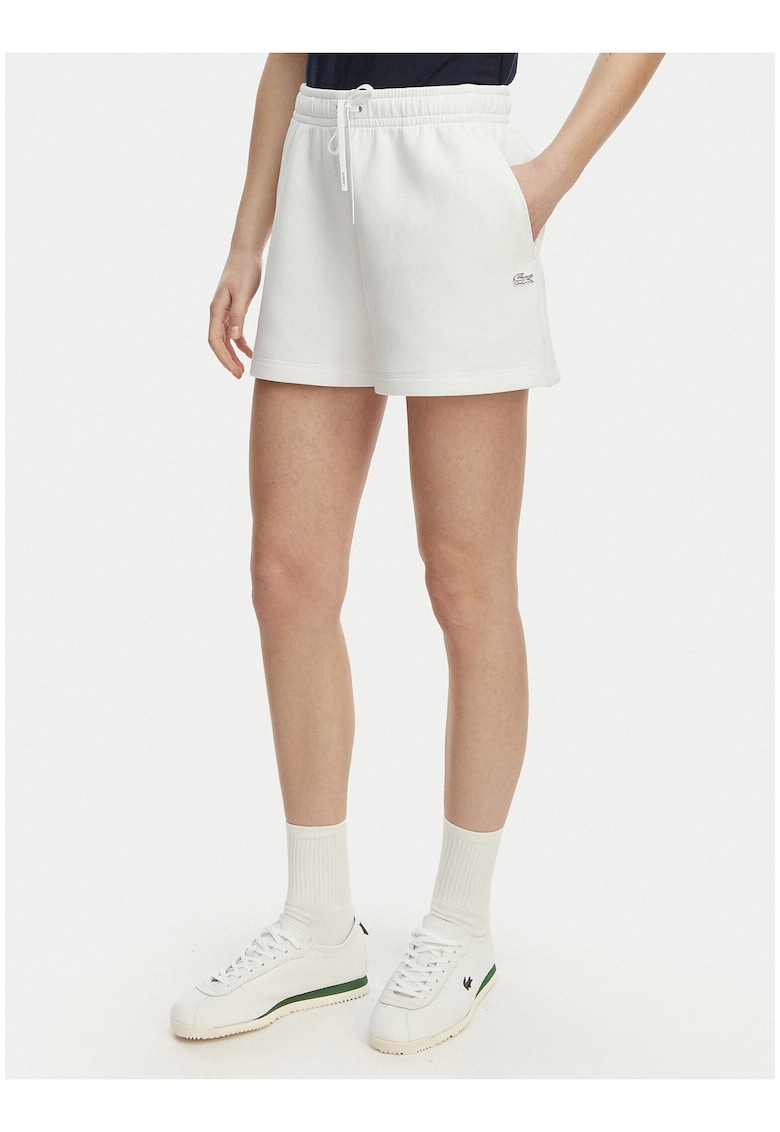 Pantaloni sport dama - alb - bumbac-poliamida - set de primavara-vara