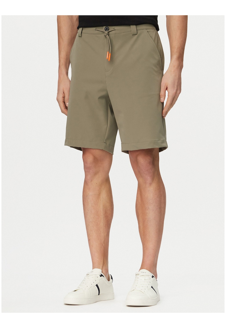 Pantaloni scurti barbati - Kaki - material elastic - casual