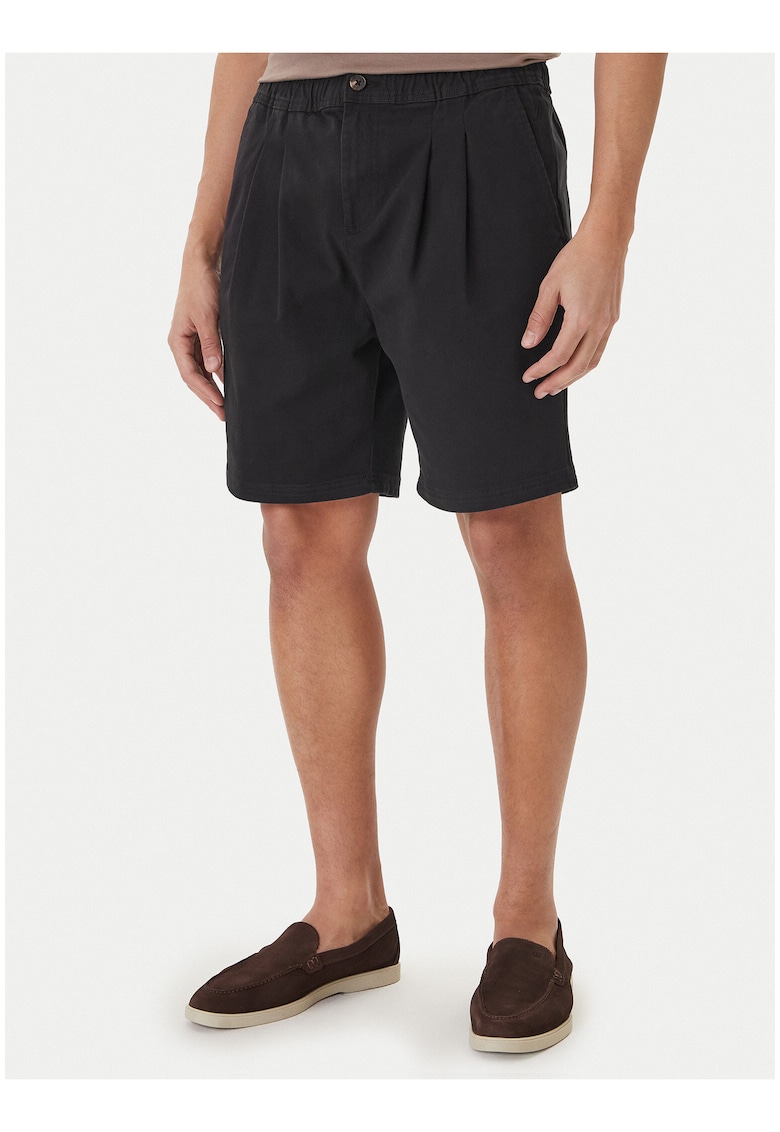 Pantaloni scurti barbati - casual - negru - bumbac