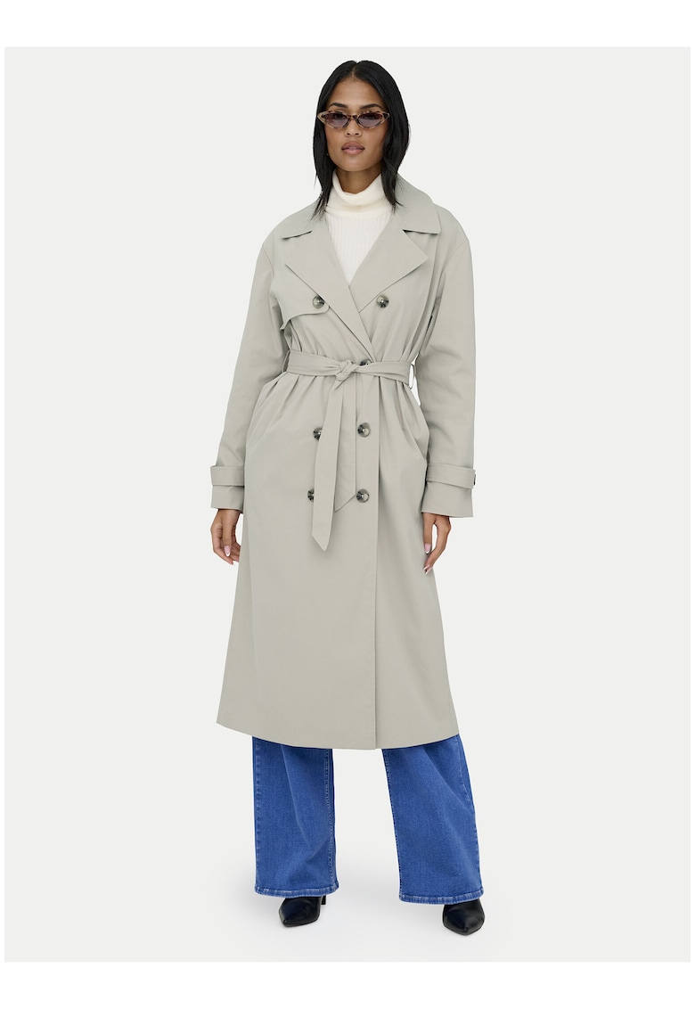 Trenci dama - bej - casual - 100% poliester reciclat -