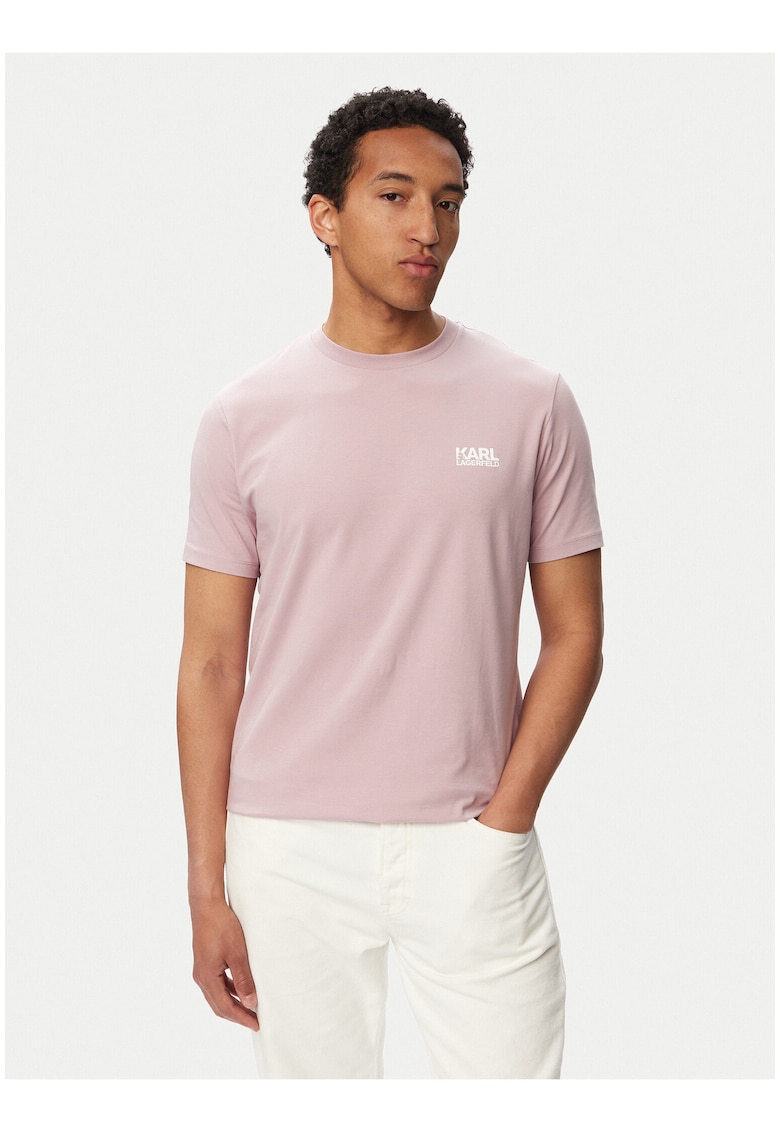 Tricou barbati - roz - bumbac - regular fit