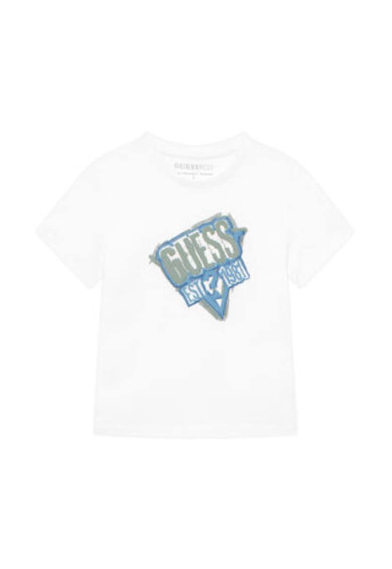 Tricou baieti - alb - bumbac - imprimeu grafic