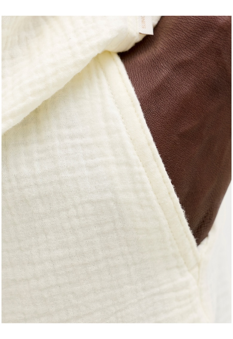 Pantaloni barbati - casual - relaxed fit - alb - bumbac
