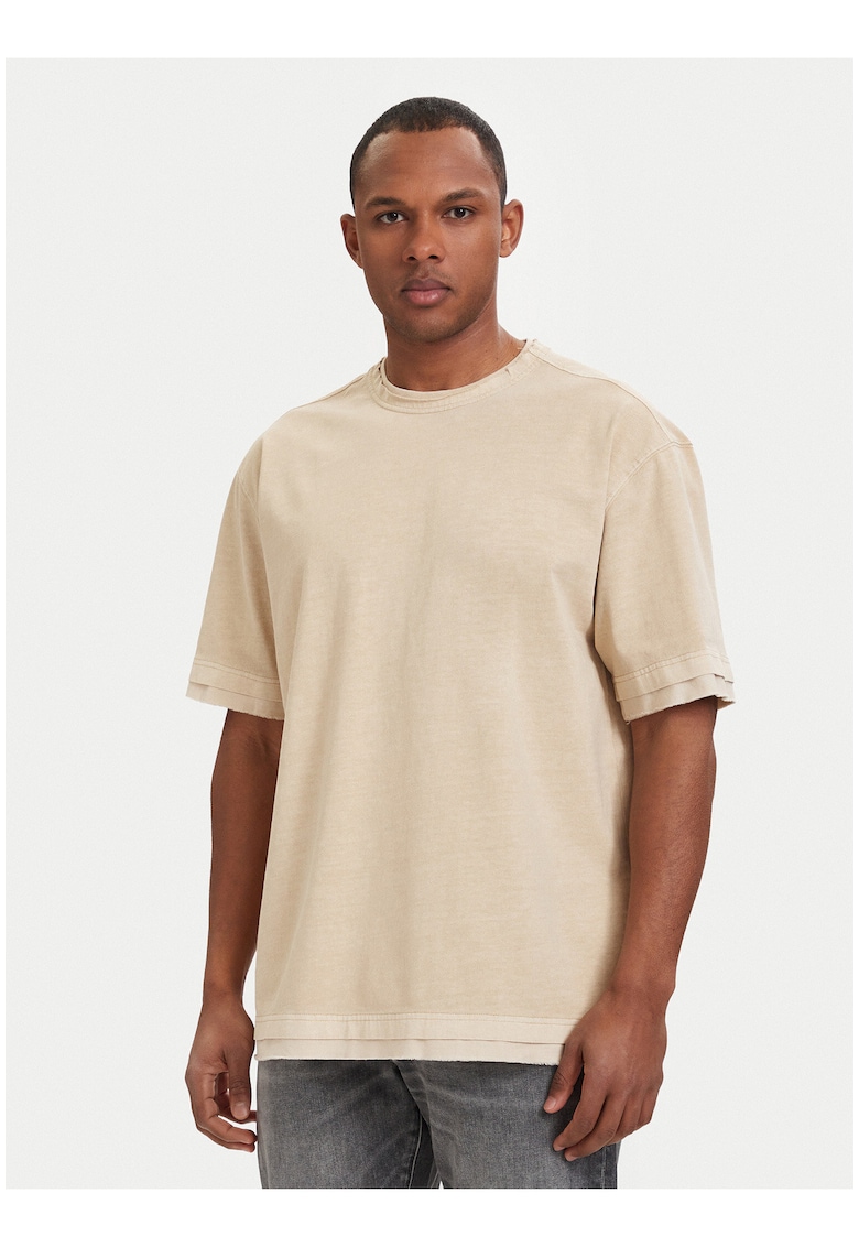 Tricou barbati - culoare bej - bumbac organic
