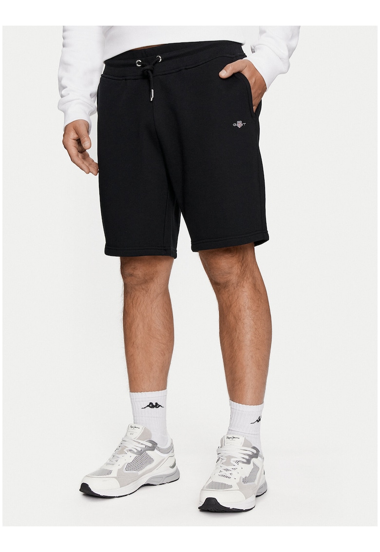 Pantaloni scurti sport barbati - negru - bumbac - casual