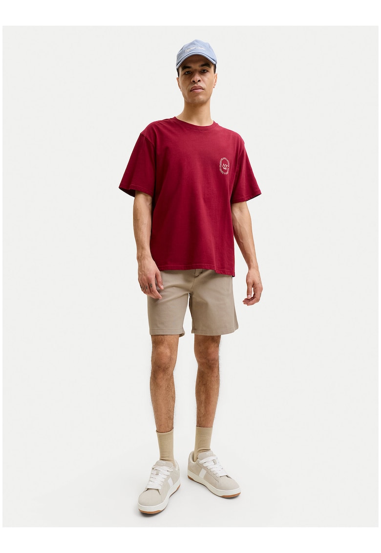 Pantaloni scurti barbati - bleumarin - bumbac si poliester reciclat - casual