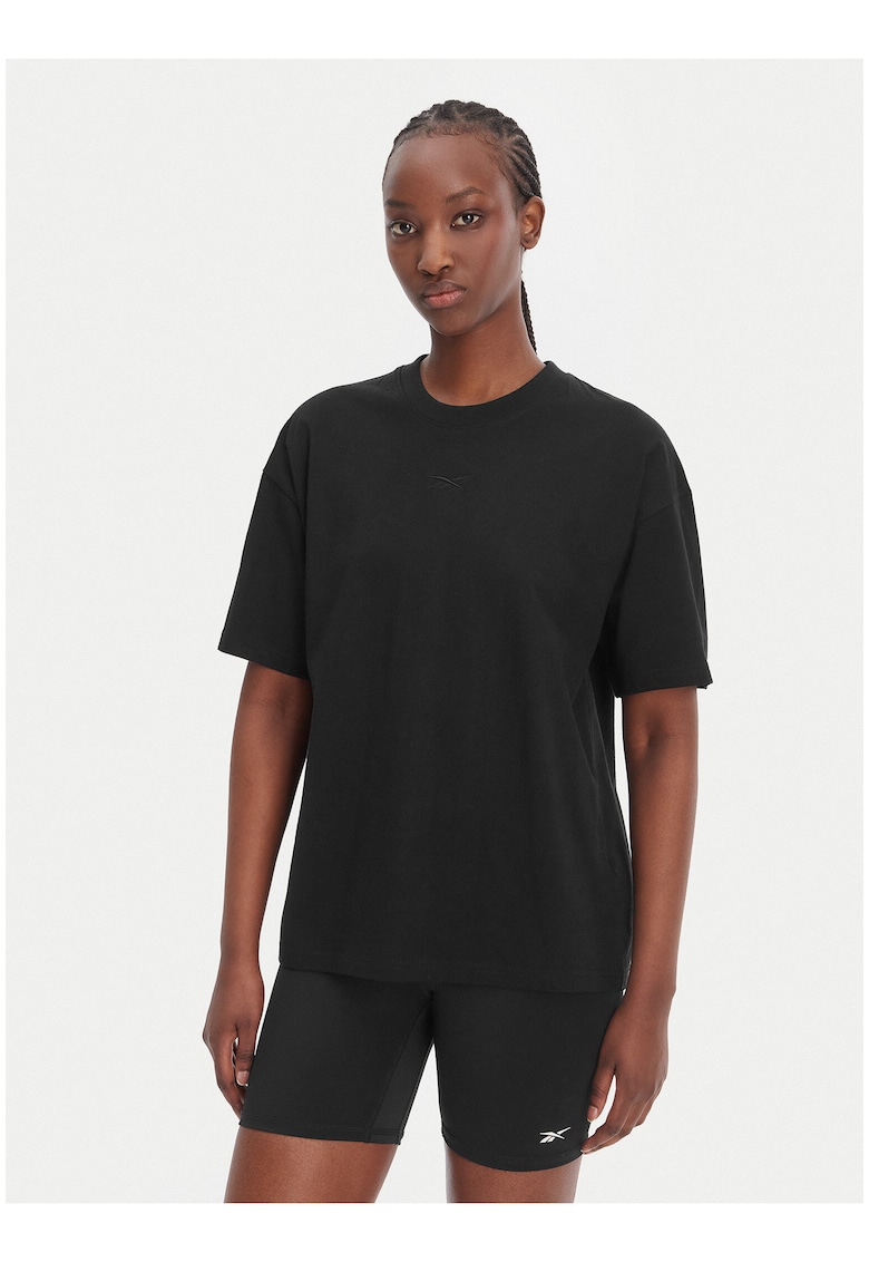 Tricou sport dama - negru - bumbac