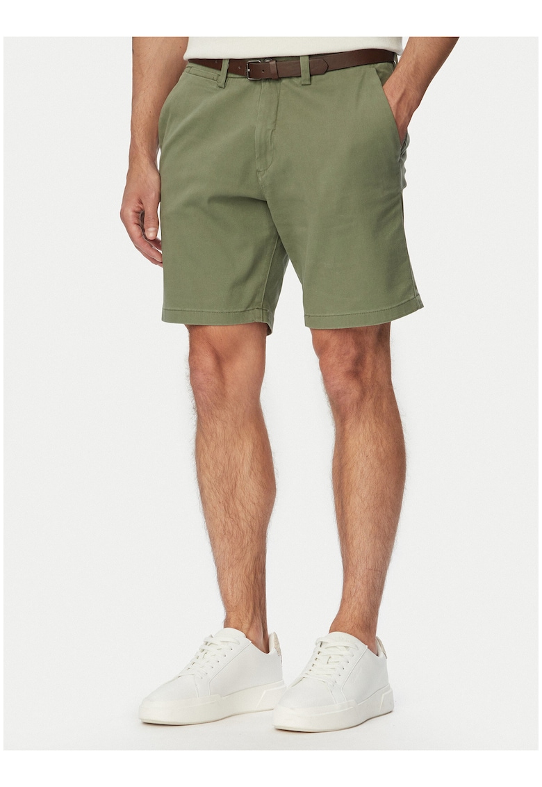 Pantaloni scurti barbati - gri - bumbac si bumbac organic - casual - regular fit