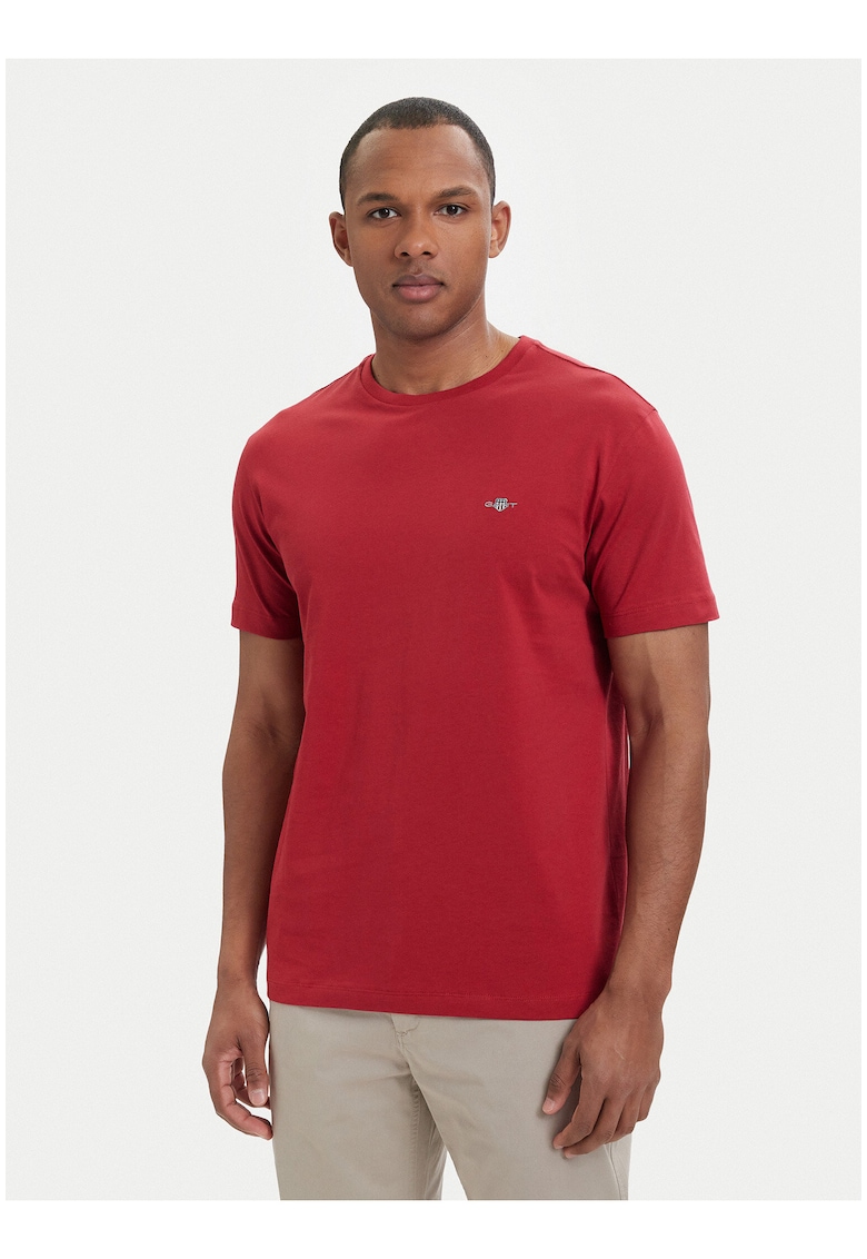 Tricou barbati - rosu - bumbac - croiala regular fit
