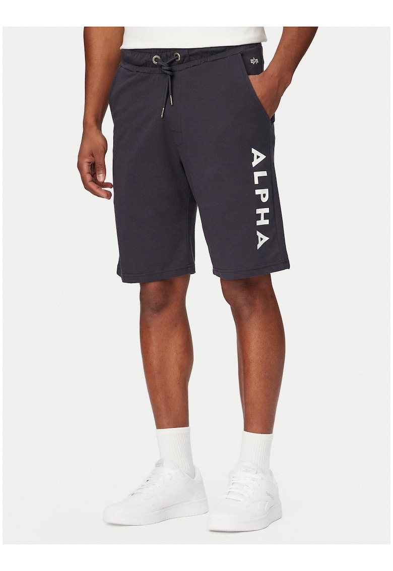 Pantaloni scurti sport Barbati - Bleumarin - bumbac - stil minimalist