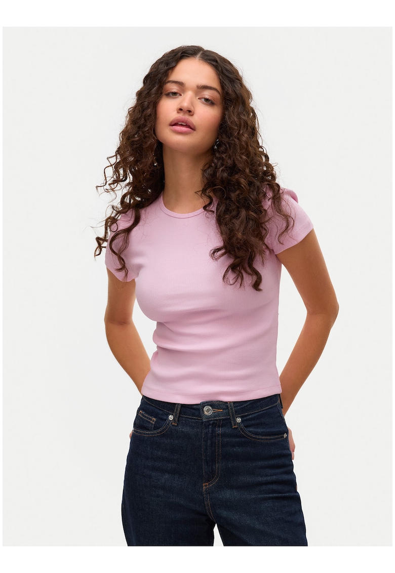 Tricou dama - roz - bumbac organic - uni - Roz