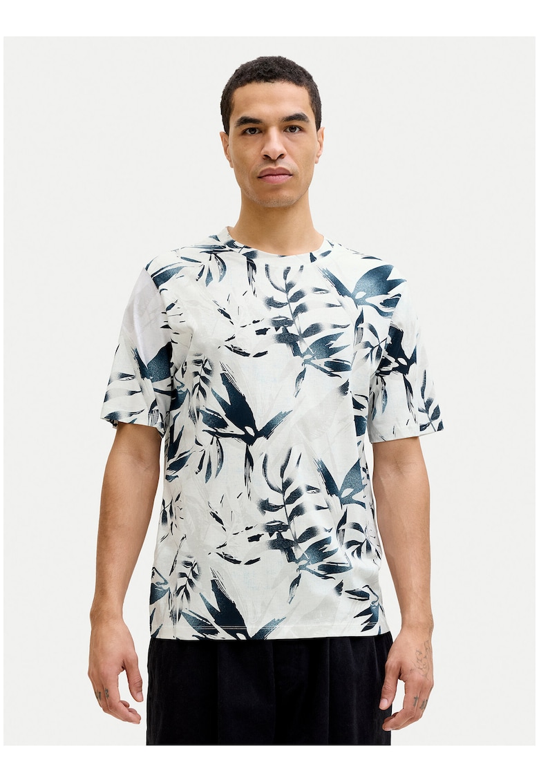 Tricou barbati - alb - bumbac - croiala regulara