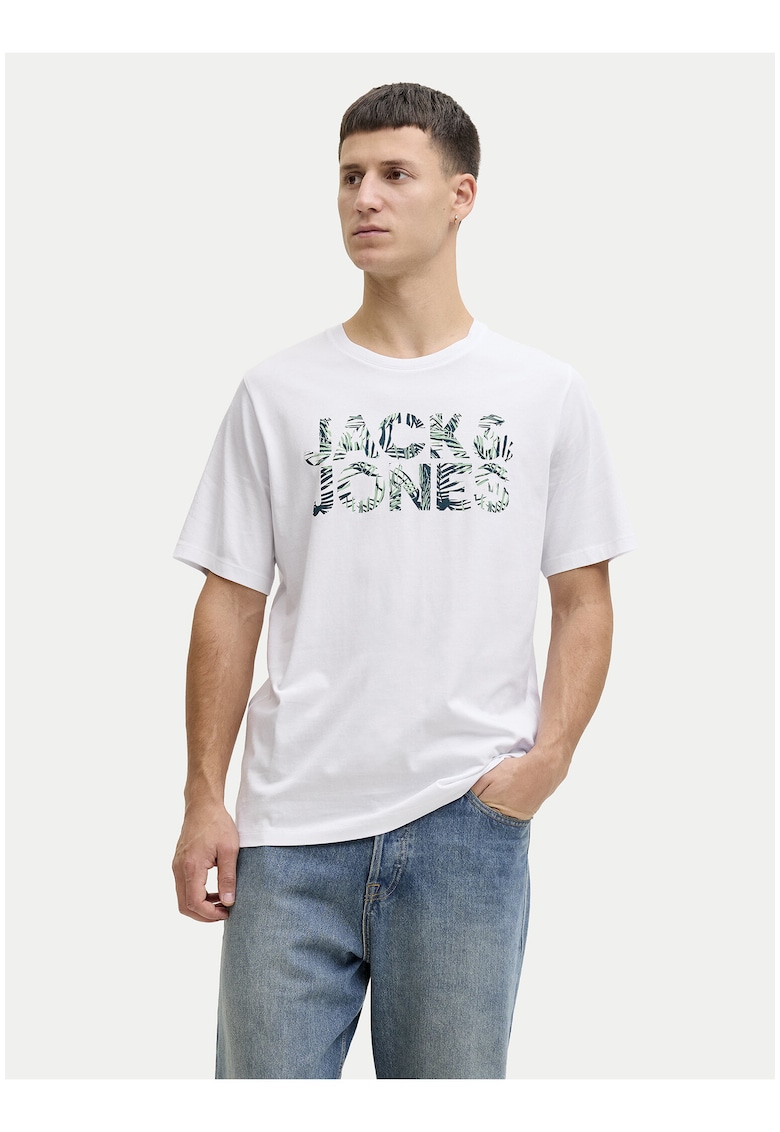 Tricou Barbatesc - Alb - Bumbac organic - Croiala regular fit -