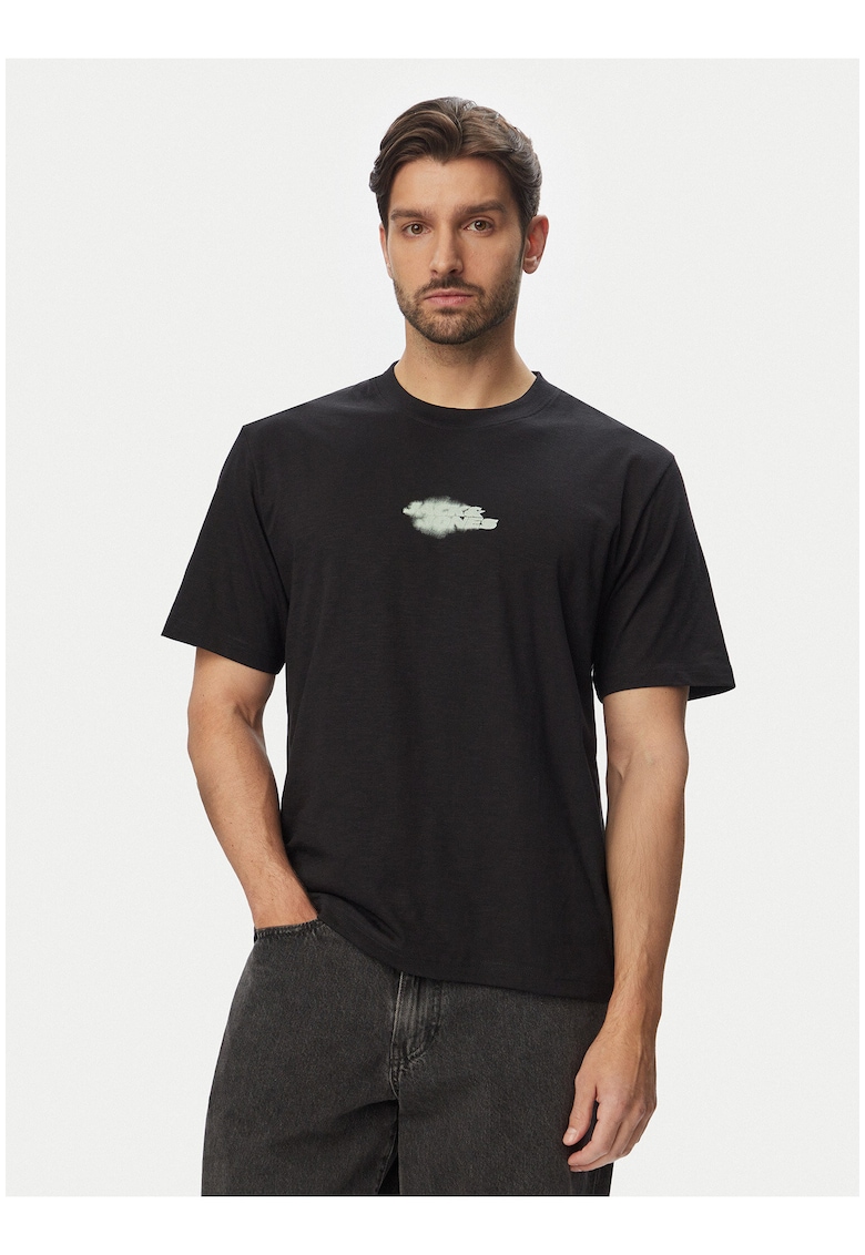Tricou barbati - negru - bumbac si poliesterewqg - Negru