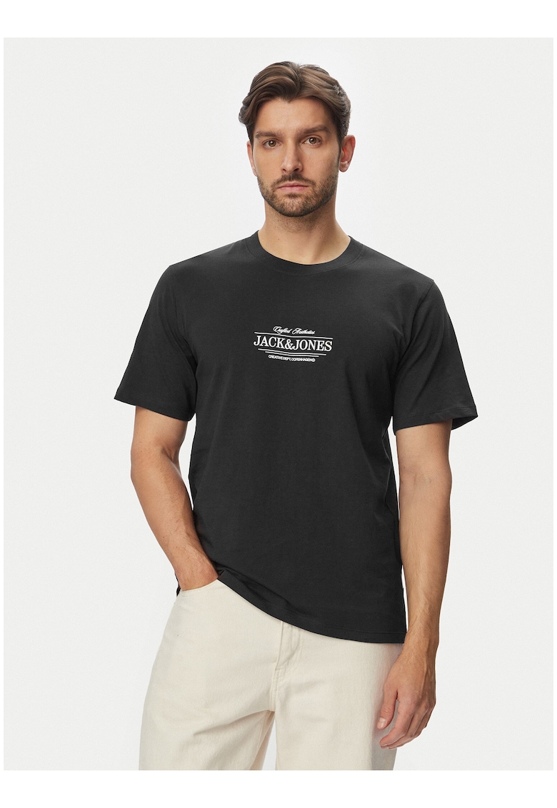 Tricou barbati - negru - bumbac - croiala regular fit