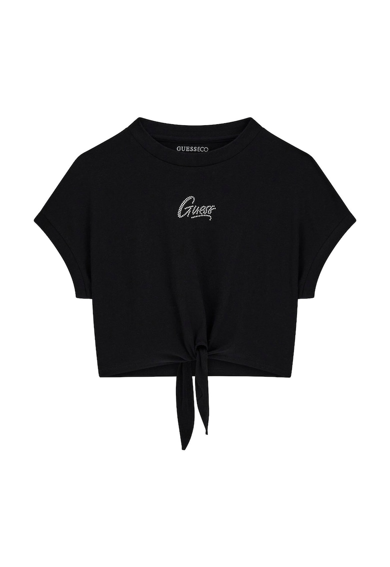 Tricou copii - negru - bumbac - pentru fete