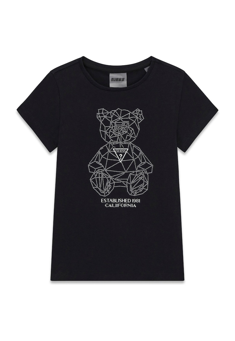 Tricou copii - negru - bumbac - 95% bumbac - 5% elastan -
