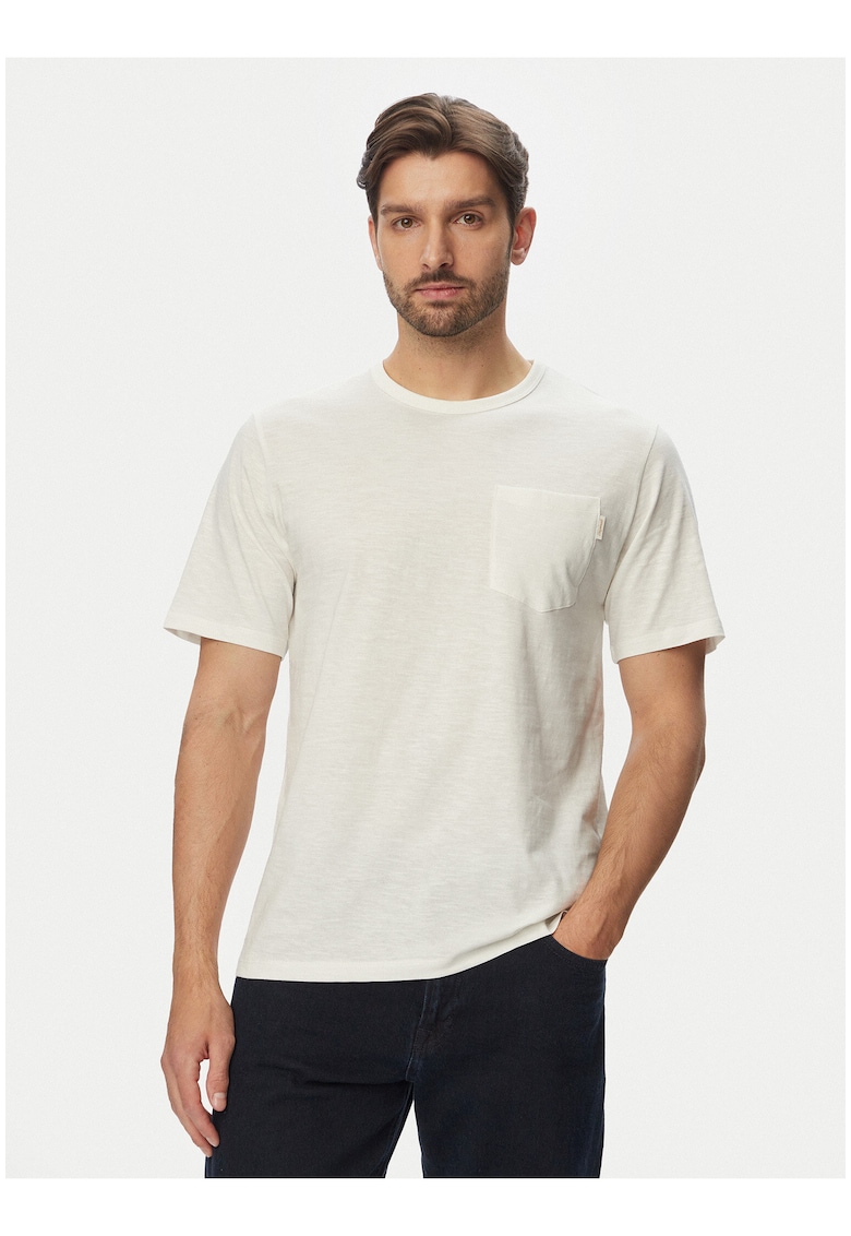 Tricou barbati - regular fit - bej - bumbac organic