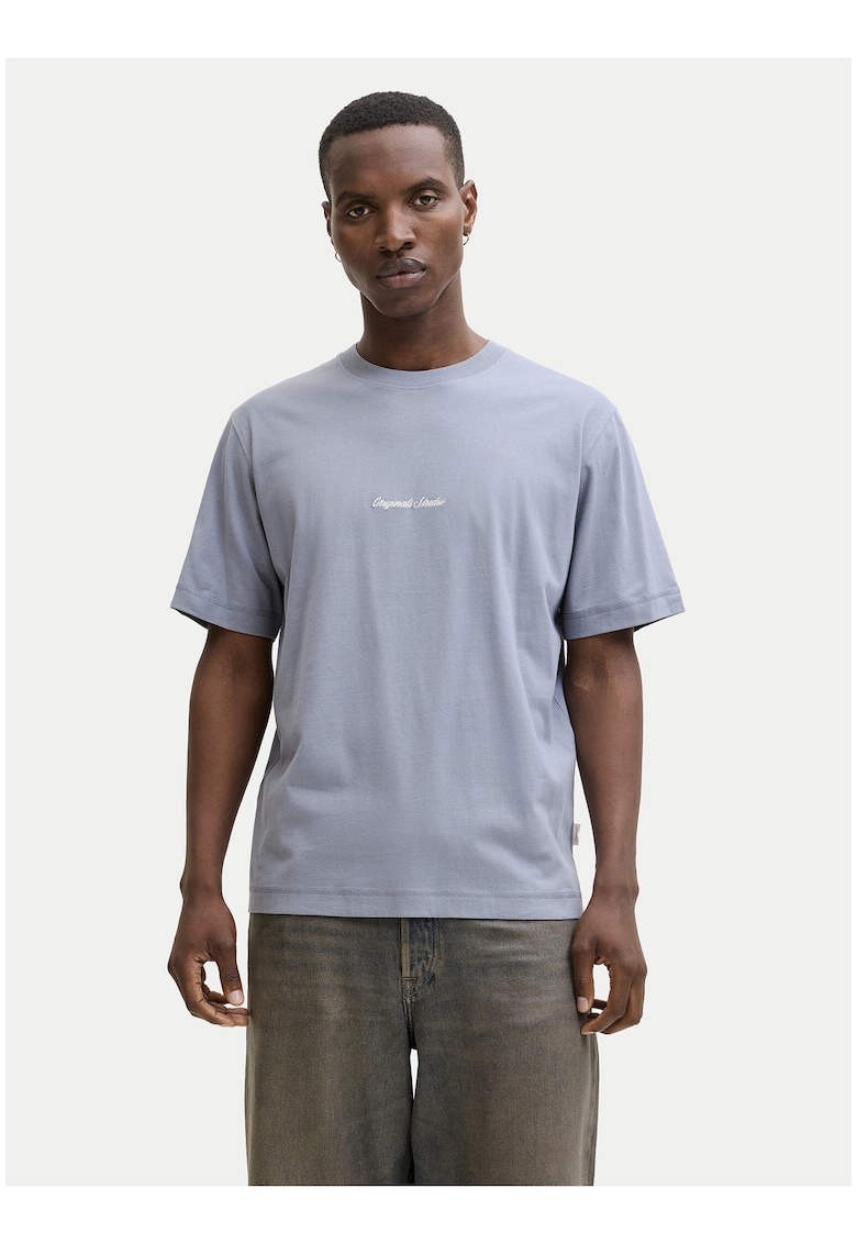 Tricou barbati - albastru - bumbac - regular fit