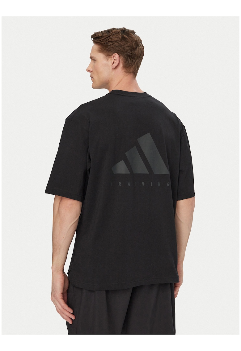 Tricou sportiv - oversize - negru - bumbac/poliester