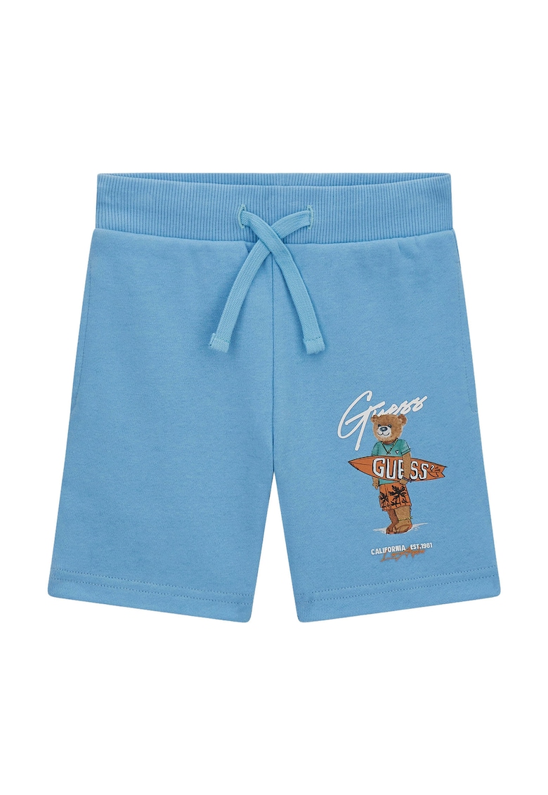 Pantaloni scurti baieti - albastru - bumbac - croiala regulara