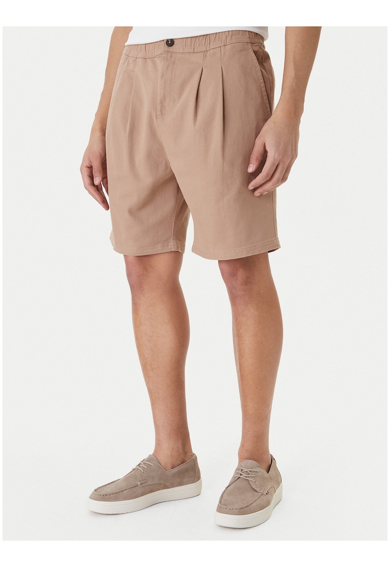 Pantaloni scurti barbati - casual - bej - bumbac