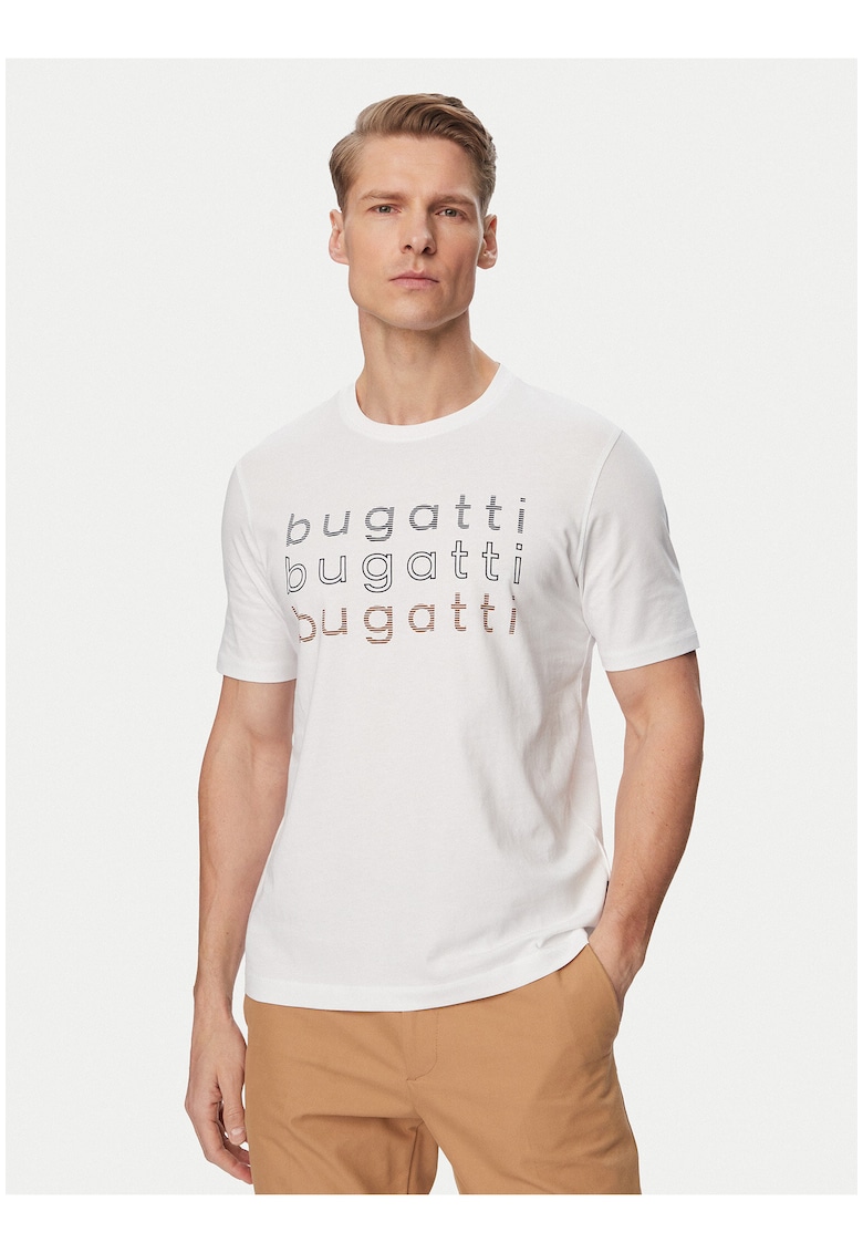 Tricou barbati - alb - bumbac - croiala regulara