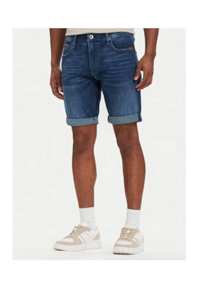 Pantaloni scurti barbati - albastru - bumbac - croiala regular fit